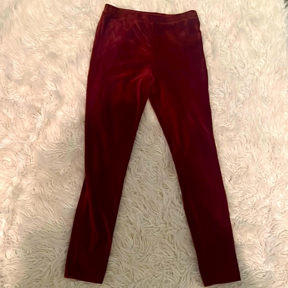 Art class girls, corduroy, red, striped leggings